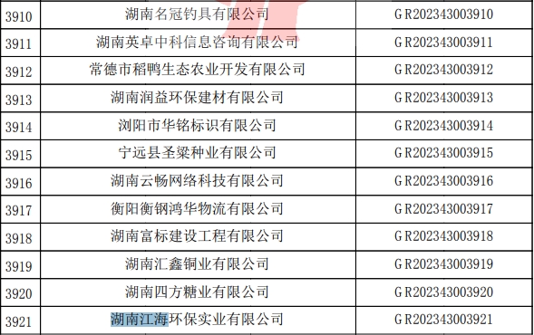 2023年湖南江海，“高新技術企業(yè)”復審順利通過！