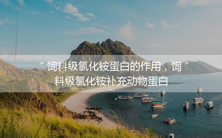 飼料級(jí)氯化銨蛋白的作用，飼料級(jí)氯化銨補(bǔ)充動(dòng)物蛋白